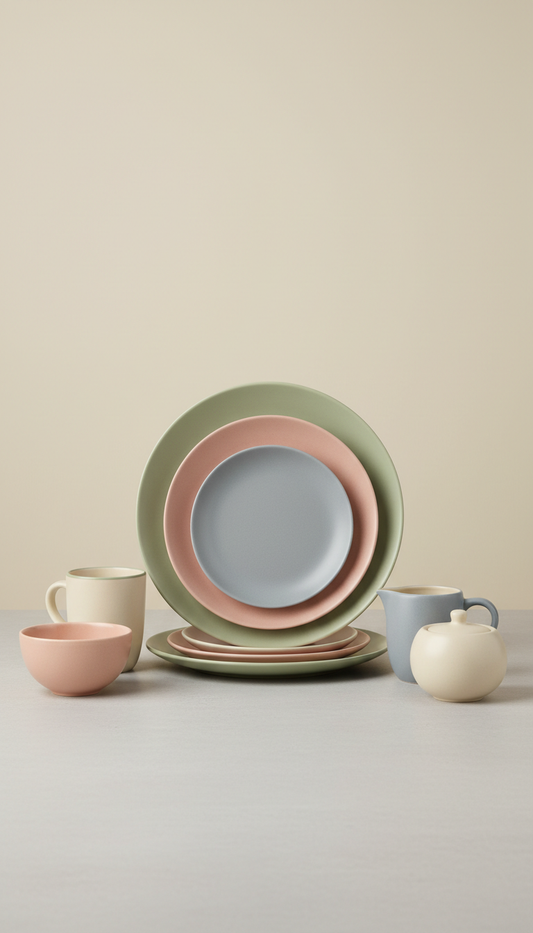 Layered Ceramic Breakfast Set